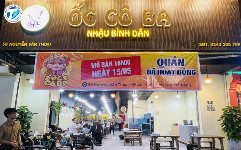 Mẫu băng rôn khai trương đẹp cho quán ăn